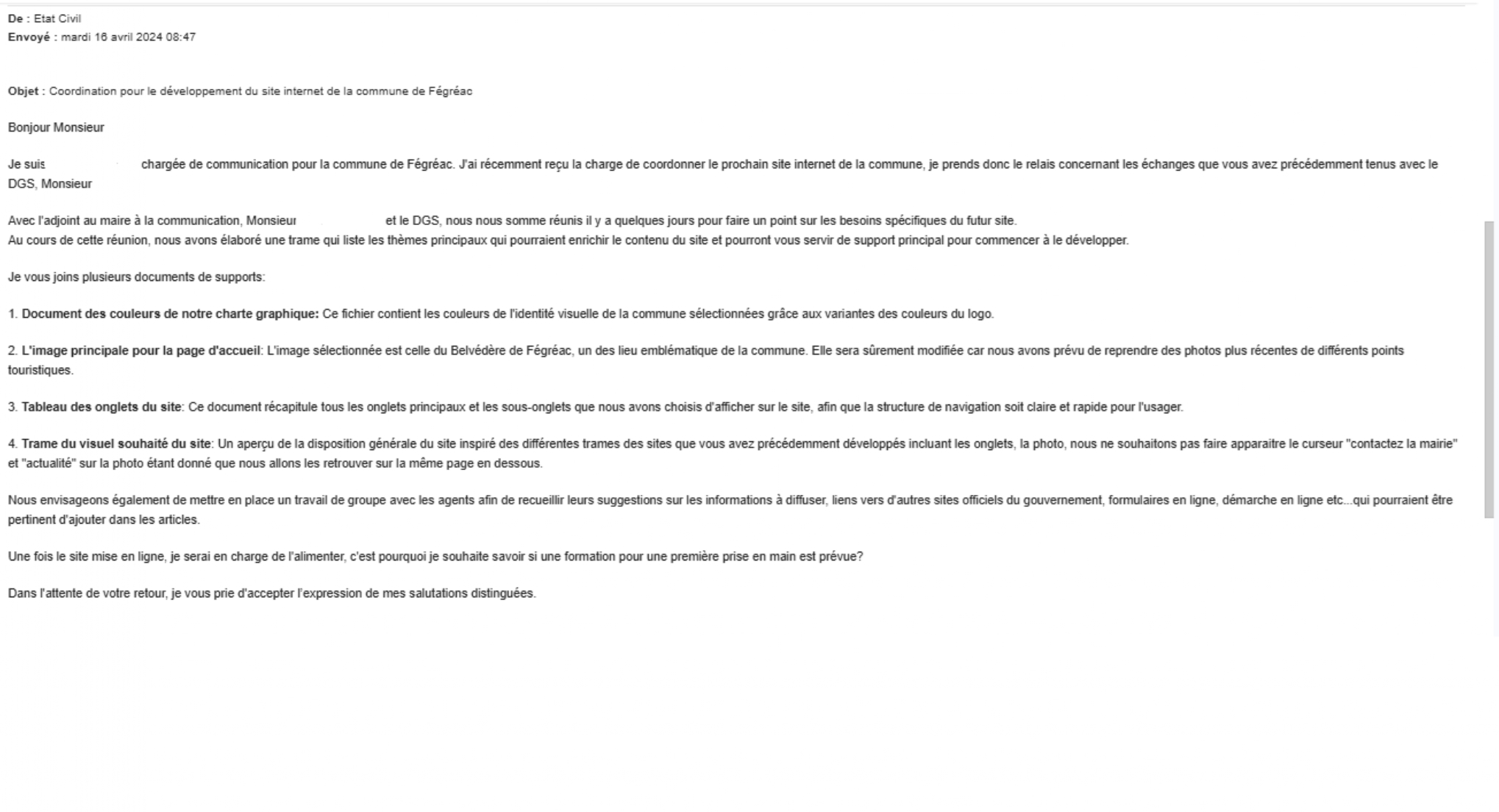 Suivi des demandes par mail