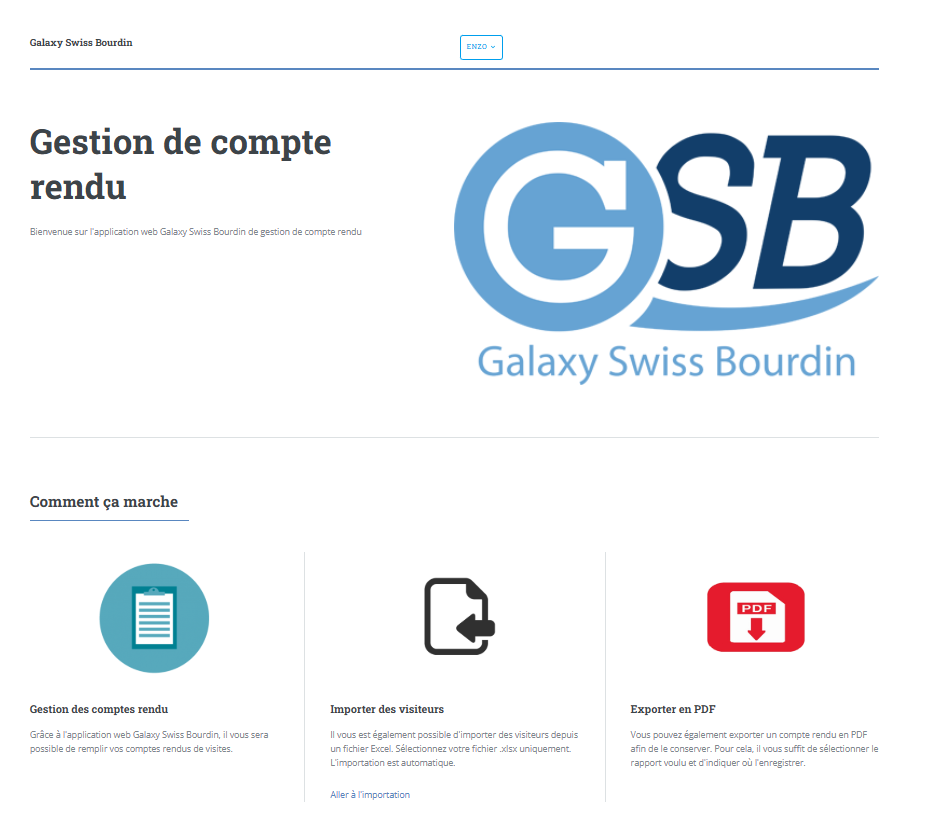 Page d'accueil